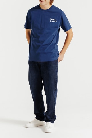 T-shirt regular en coton biologique - Bleu marine