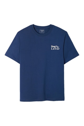 T-shirt regular en coton biologique - Bleu marine