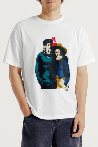 T-shirt relaxed en coton biologique Tvboy - Blanc