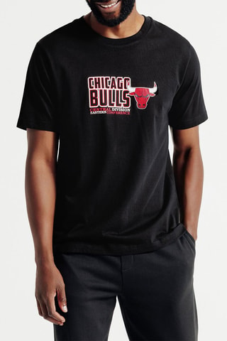 T-shirt regular en coton biologique Chicago Bulls NBA - Anthracite