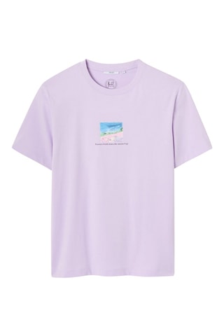 T-shirt regular en coton biologique Marcestel - Mauve