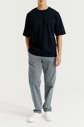 T-shirt relaxed en coton biologique - Bleu nuit