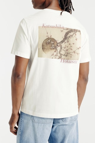 T-shirt regular en coton biologique Katsushika Hokusai - Blanc