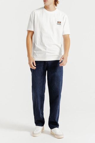 T-shirt regular en coton biologique - Blanc