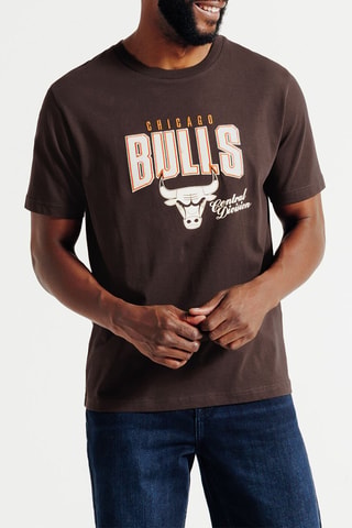 T-shirt regular en coton biologique Chicago Bulls NBA - Marron