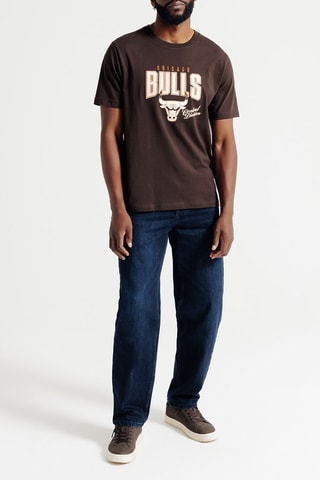 T-shirt regular en coton biologique Chicago Bulls NBA - Marron