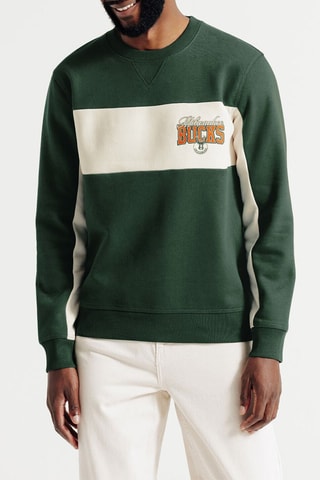 Sweat en coton biologique Milwaukee Bucks NBA - Vert foncé