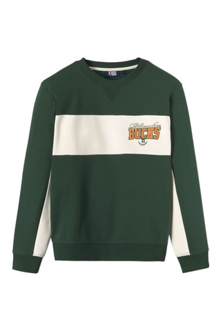 Sweat en coton biologique Milwaukee Bucks NBA - Vert foncé