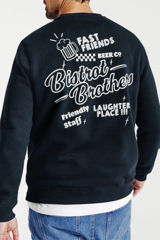Sweat en coton biologique - Bleu foncé