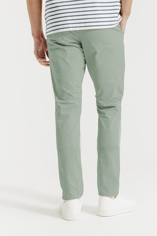 Chino slim en coton biologique- Vert clair - Longueur 30