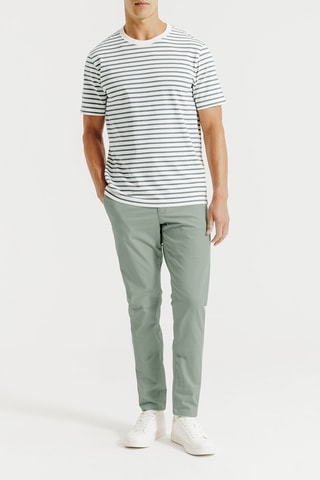 Chino slim en coton biologique- Vert clair - Longueur 30