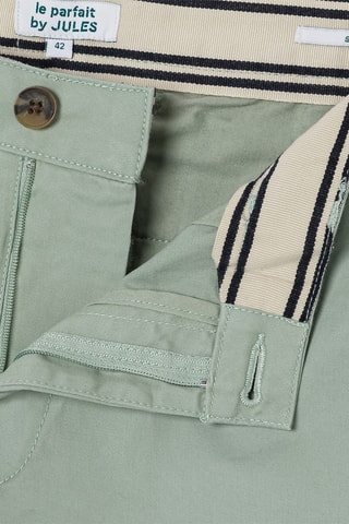 Chino slim en coton biologique- Vert clair - Longueur 30