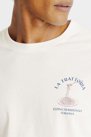 T-shirt regular en coton biologique - Blanc cassé