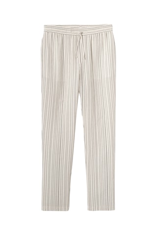 Pantalon rayé tapered - Beige