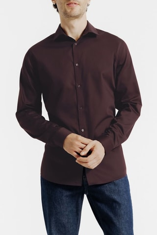 Chemise slim - Bordeaux