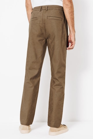 Chino en lin tapered - Marron