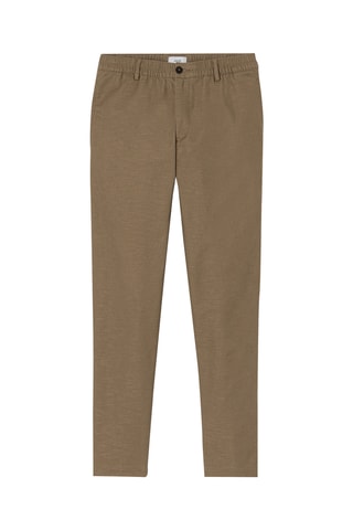 Chino en lin tapered - Marron