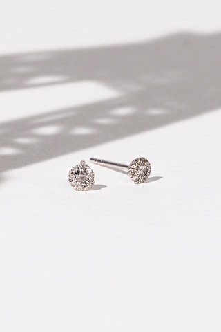 Puces Idylle - Or blanc et diamants naturels