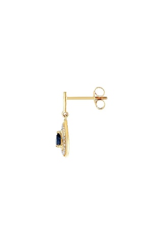 Boucles d'oreilles Océane - Or jaune, saphirs et diamants naturels