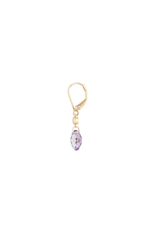 Boucles d'oreilles Olivia - Or jaune, diamants naturels et améthystes