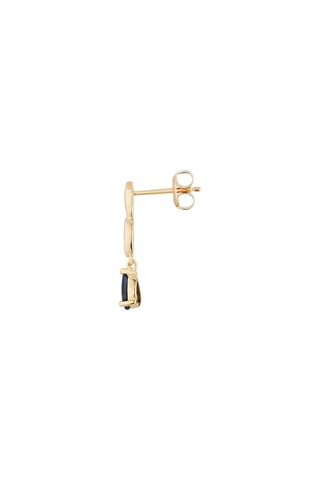 Boucles d'oreilles Syr-Daria - Or jaune, diamants naturels et saphirs
