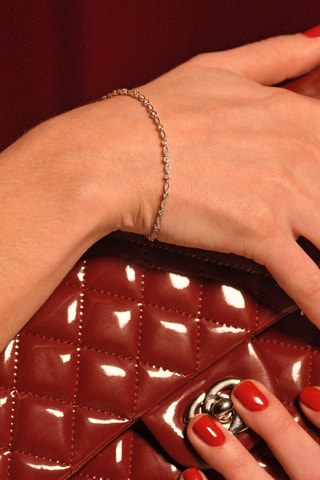 Bracelet Ligne de Chance - Or blanc et diamants naturels