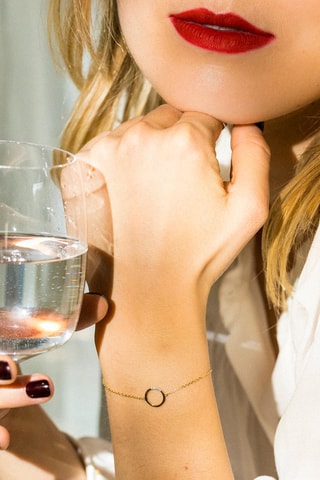 Bracelet Cercle - Or jaune et diamants naturels