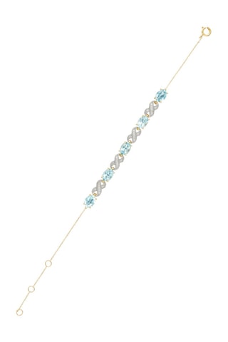 Bracelet Likasi - Or jaune, diamants naturels et topazes