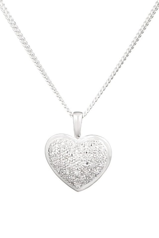 Pendentif Coeur - Or blanc et diamants naturels