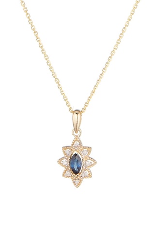 Pendentif Solona - Or jaune, saphirs et diamants naturels