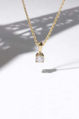 Pendentif Diamant Or jaune et diamants naturels
