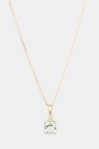 Pendentif Tonga - Or jaune, diamant naturel et quartz vert