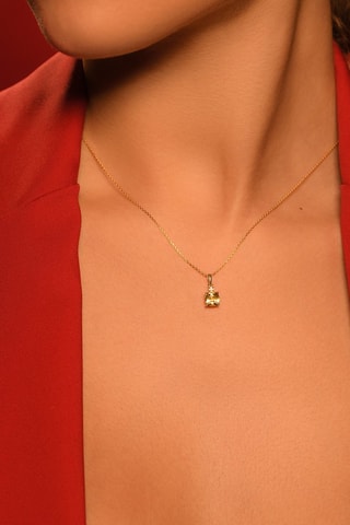 Pendentif Tonga - Or jaune, diamant naturel et quartz vert
