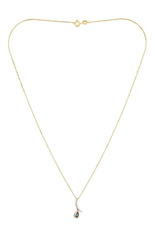 Pendentif Oka - Or jaune, diamants naturels et saphir