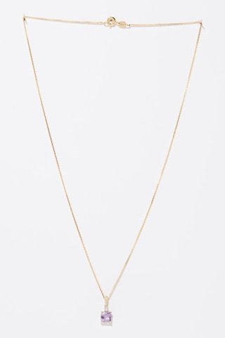 Pendentif Tonga Or jaune, diamant naturel et améthyste