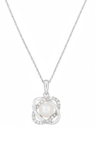 Pendentif - Or blanc et diamants naturels