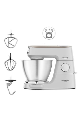 Robot pâtissier Chef Titanium KVC65.001WH - 5 l - 1200 W - Blanc