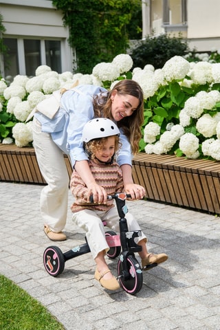 Tricycle évolutif 3-en-1 Filo - Rose et noir - Dès 18 mois - Jusqu'à 25 kg