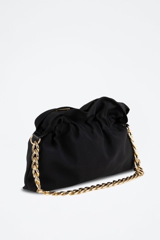 Sac porté épaule en cuir Roberta - Doré et noir