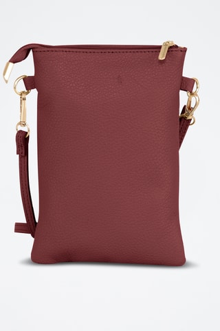 Sac bandoulière en cuir Erica - Rouge foncé