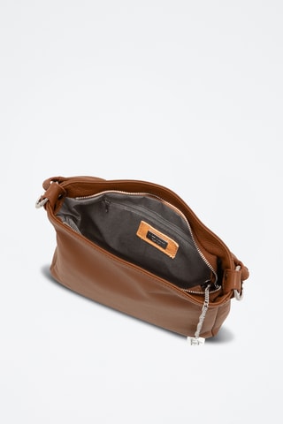 Sac porté épaule en cuir Paolina - Camel