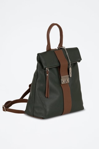 Sac à dos en cuir Azalea - Vert foncé