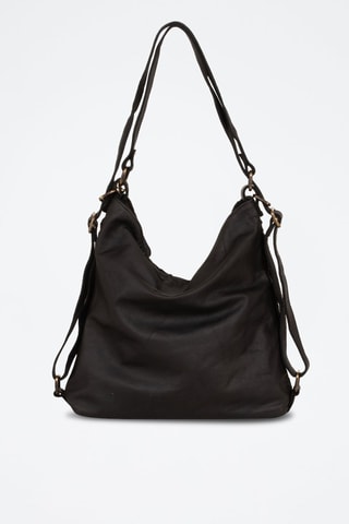 Sac porté épaule en cuir Gianetta - Noir