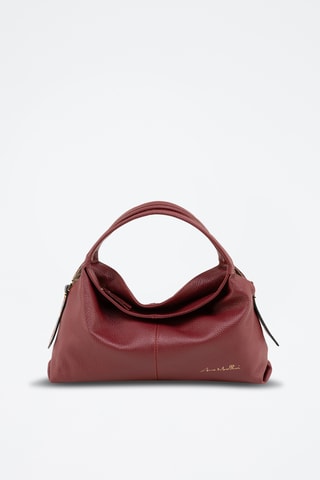 Sac à main en cuir Selinetta - Rouge foncé
