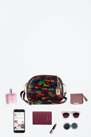 Sac bandoulière en cuir Anna Signature 019 - Multicolore