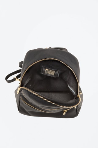 Sac à dos en cuir Zeolla - Noir