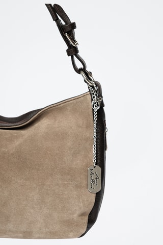 Sac porté épaule en nubuck Forena - Taupe