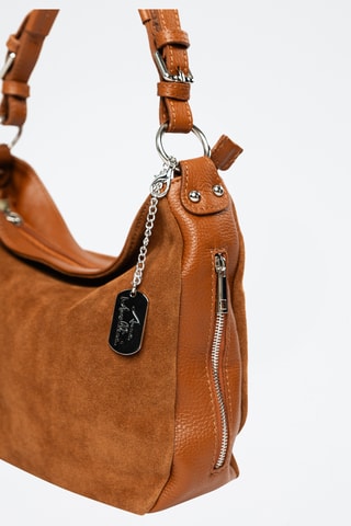 Sac porté épaule en nubuck Forena - Camel