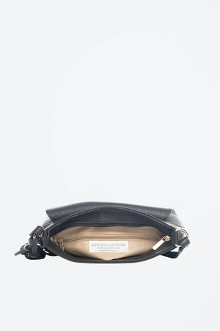 Sac bandoulière en cuir Bagni - Noir