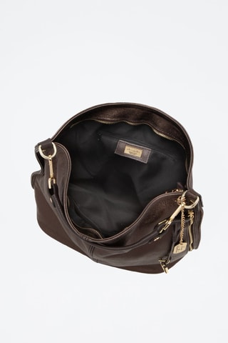 Sac porté épaule en cuir Greta - Marron